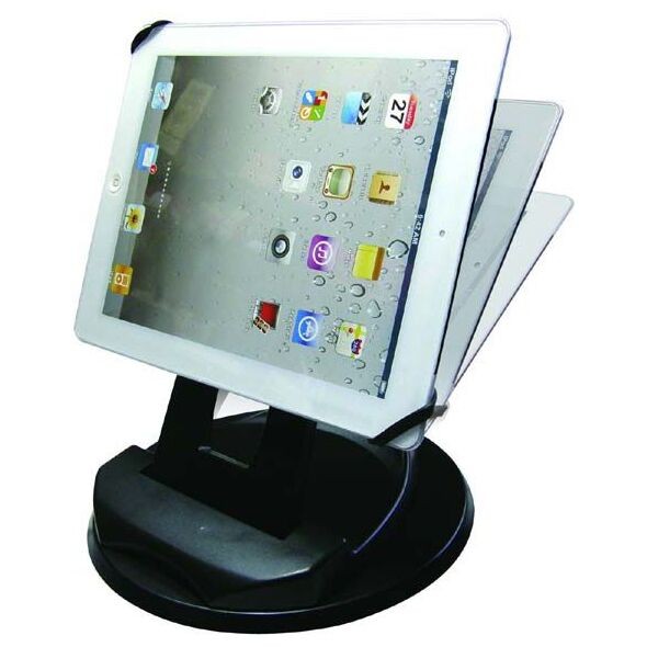 Stojak pod tablet, obrotowy, czarny