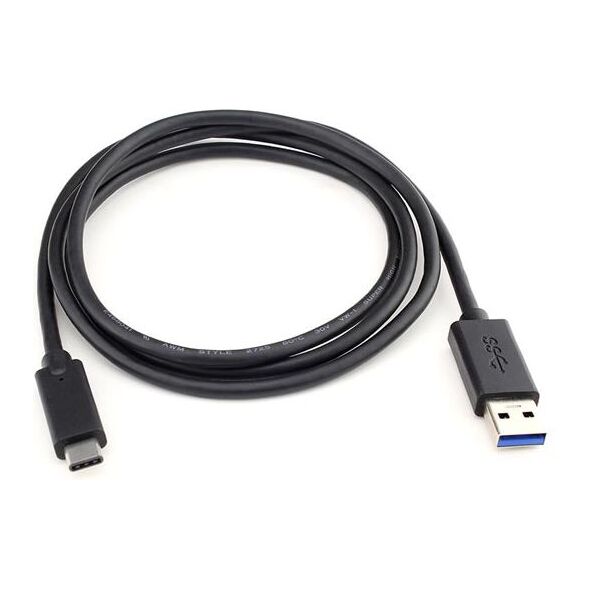 Kabel USB Logo USB-A - USB-C 1 m Czarny