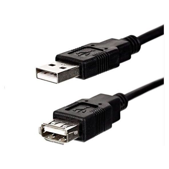 Kabel USB Logo USB-A - USB-A 3 m Czarny