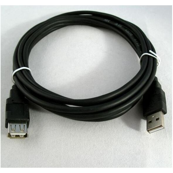 Kabel USB Logo USB-A - USB-A 3 m Czarny