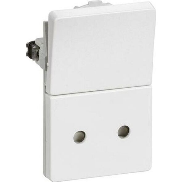 Lauritz Knudsen LAURITZ KNUDSEN FUGA® stikkontakt 1.5 modul med 1-pol afbryder 2-pol hvid 13798604 5703302096812
