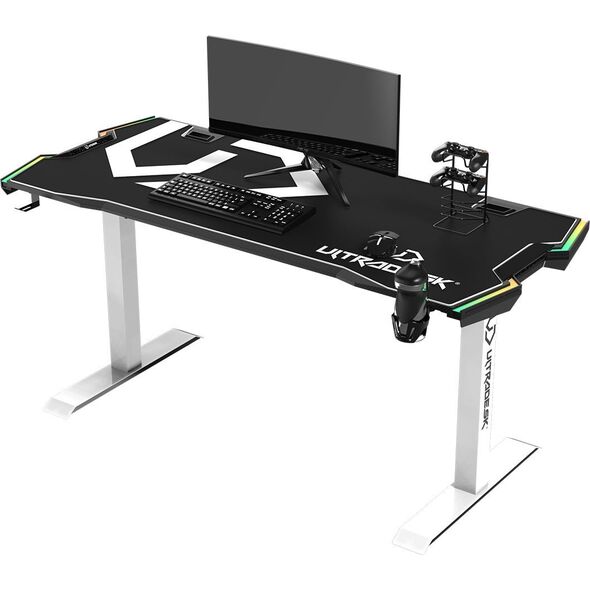 Biurko Ultradesk Force Snow Białe 166 cmx70 cm