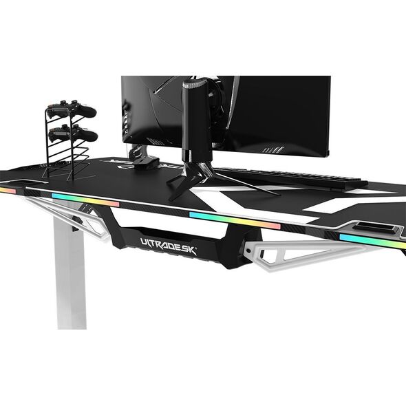 Biurko Ultradesk Force Snow Białe 166 cmx70 cm