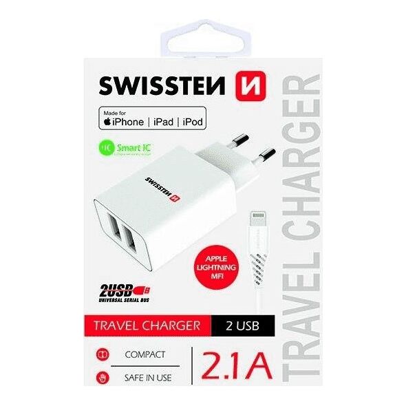 Ładowarka Swissten 2x USB-A 2.1 A (22055000)