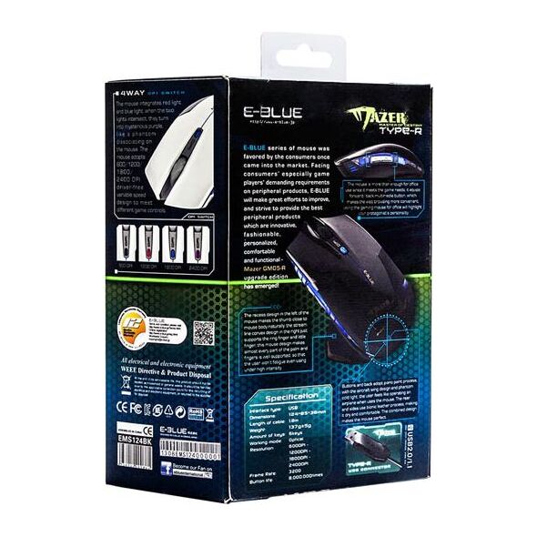 Mysz E-Blue Mazer R  (EMS124BK)
