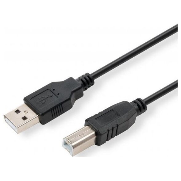 Kabel USB Logo USB-A - USB-B 1.8 m Czarny (30260)