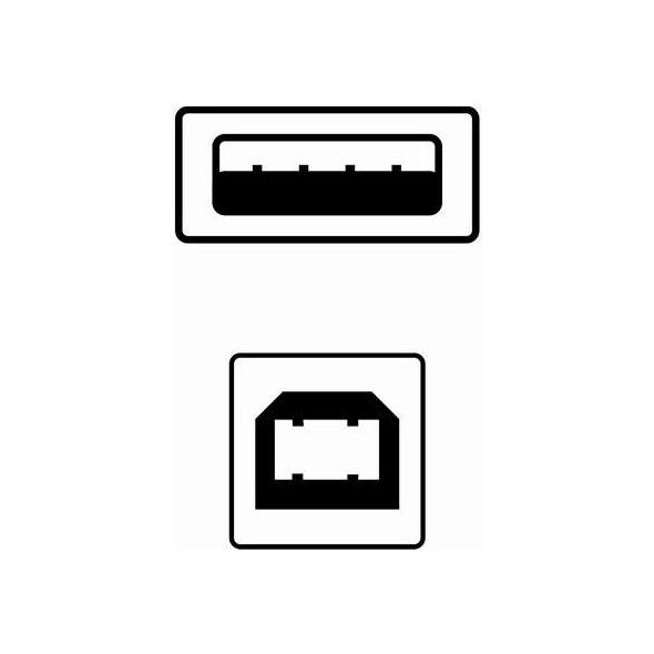 Kabel USB Logo USB-A - USB-B 3 m Biały (17059)