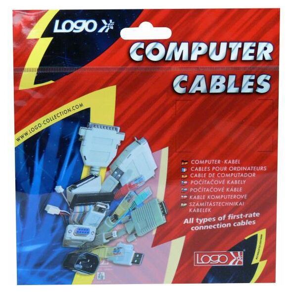 Logo Patchcord, UTP, Cat.5e, RJ45 M/1m, nieekranowany