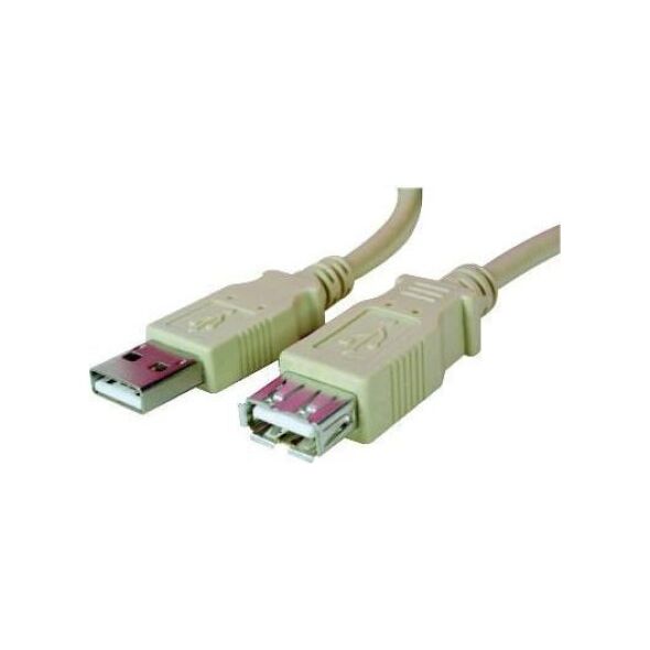 Kabel USB Logo USB-A - USB-A 5 m Biały (15852)