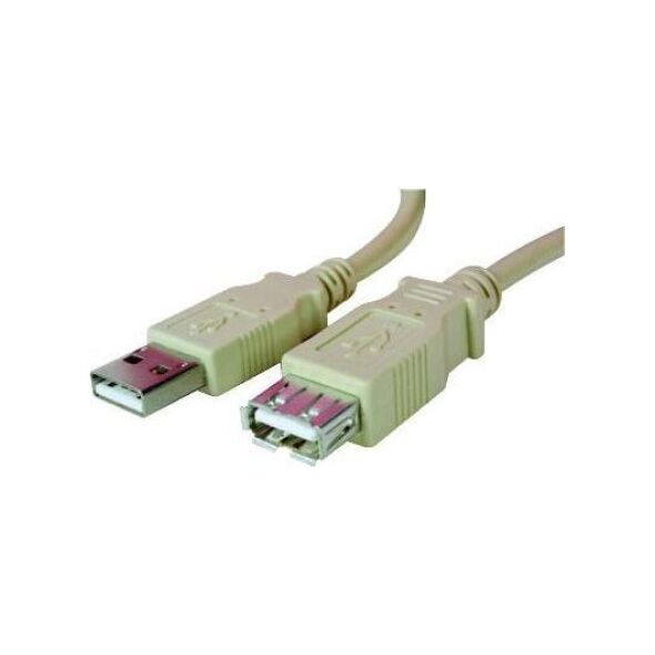 Kabel USB Logo USB-A - USB-A 3 m Biały (17060)