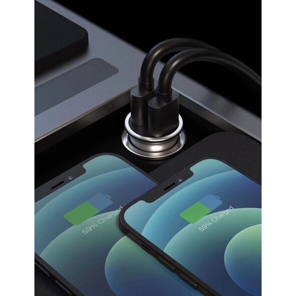 Ładowarka Swissten Ładowarka samochodowa SWISSTEN 36W, 2-portowy, USB-C, USB-A