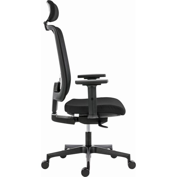 Krzesło biurowe Powerton Powerton Ergonomiczny fotel biurowy Lucie, Czarny