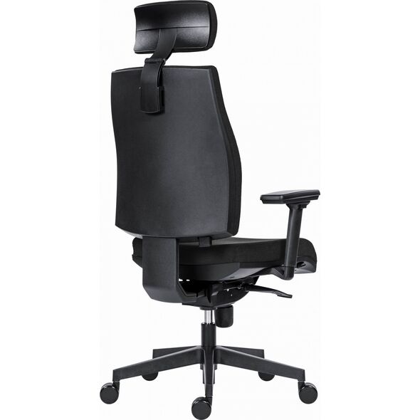 Krzesło biurowe Powerton Powerton Ergonomiczny fotel biurowy Jana, Czarny