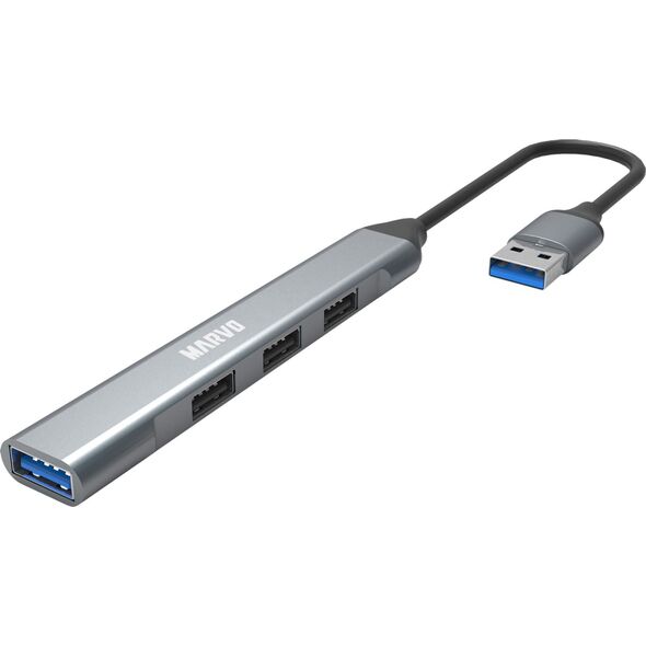 HUB USB Marvo USB (3.0) hub 4-port, UH-ATC01, metalowy, Marvo
