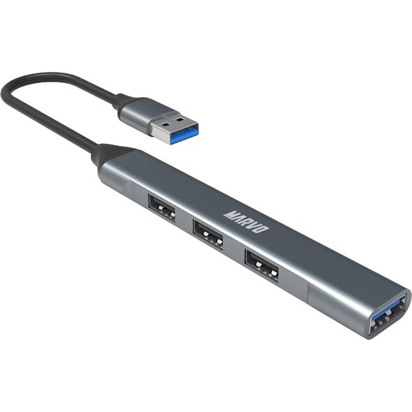 HUB USB Marvo USB (3.0) hub 4-port, UH-ATC01, metalowy, Marvo