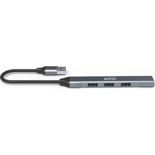 HUB USB Marvo USB (3.0) hub 4-port, UH-ATC01, metalowy, Marvo