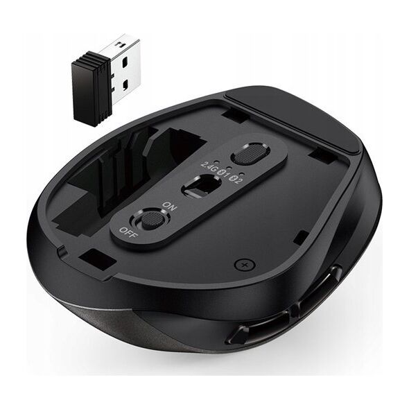 Mysz Genius Mysz bezprzewodowa Genius Ergo 9000S Mini Czarna Cichy klik Bluetooth 5.0 + 2,4GHz