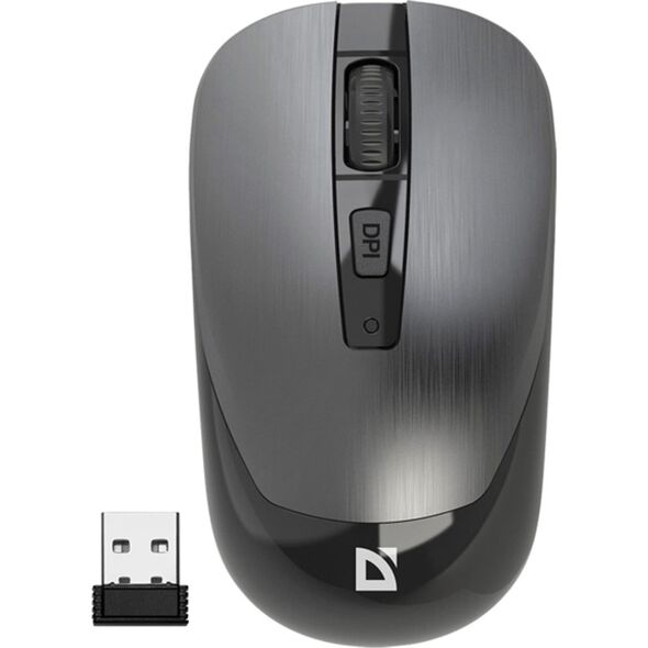 Mysz Defender Mysz bezprzewodowa Defender WAVE MM-995 optyczna bezklikowa silent 1600dpi srebrna