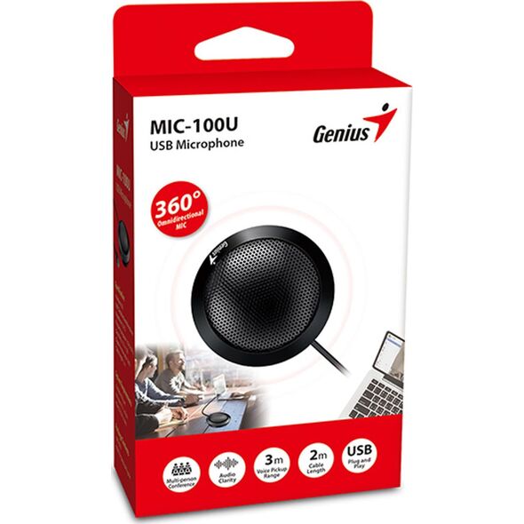 Mikrofon Genius Genius mikrofon konferencyjny MIC-100U, czarna, USB