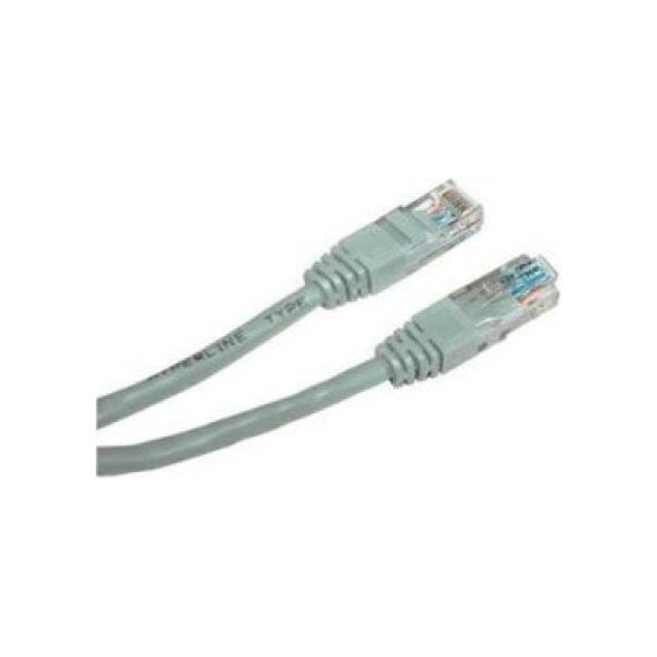 Logo Cat.5, RJ45 M-7m, nieekranowany, szary, Logo