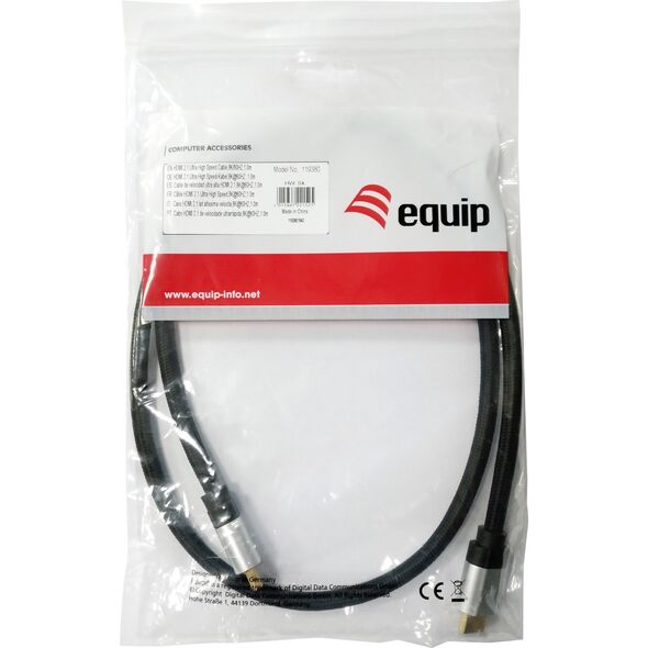 Kabel Equip Equip HDMI UHS E.Gewebe 2.1 A-A St/St  5.0m 8K60Hz HDR    sw