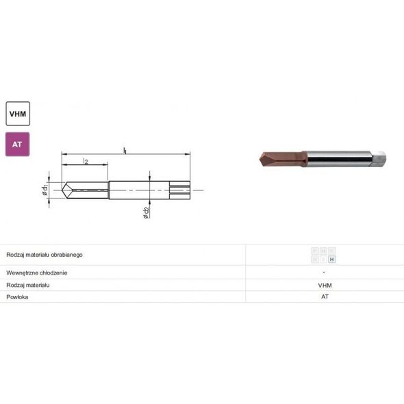 Τρυπάνι Fanar DRILL WDG FI 5.00 M 6 VHM TIALN 14084877 5900920834660