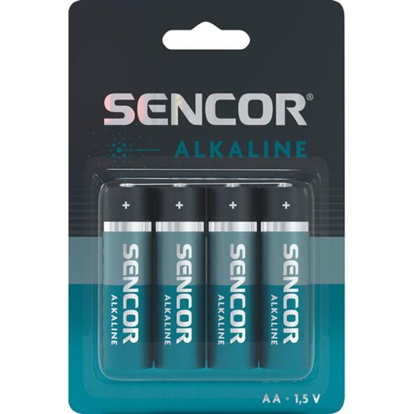 Sencor Bateria alkaliczna, AA (LR6), AA, 1.5V, Sencor, blistr, 4-pack