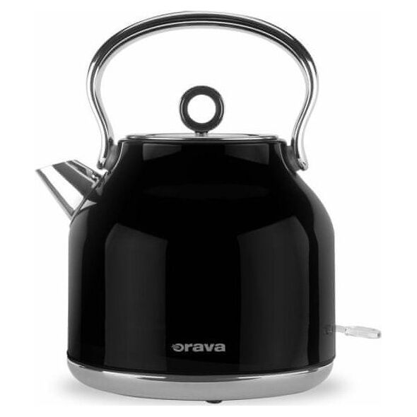 Czajnik retro z analogowym wska�nikiem temepratury Hiluxe-1 B, 2200W, czarna, orava