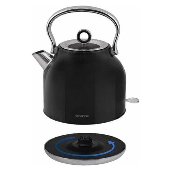 Czajnik retro z analogowym wska�nikiem temepratury Hiluxe-1 B, 2200W, czarna, orava