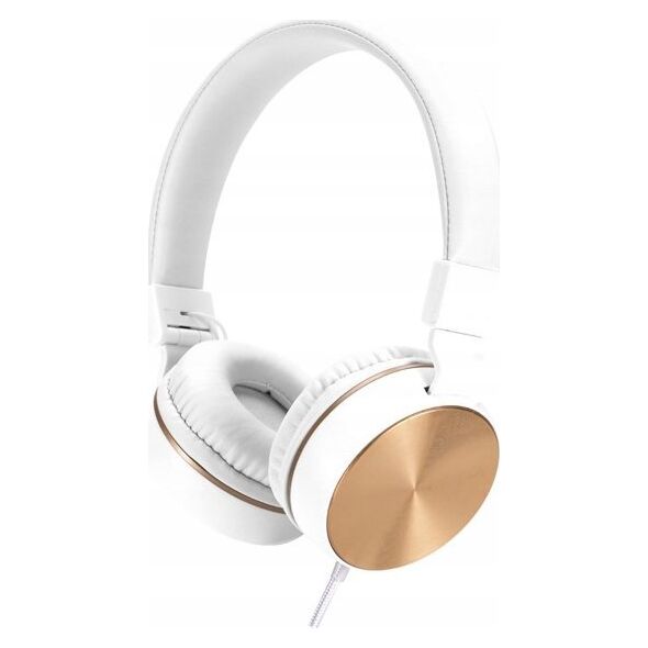 HP DHH-1206 White s�uchawki z mikrofonem, przewodowabia�o-z�ota, klasyczna typ 3,5mm jack