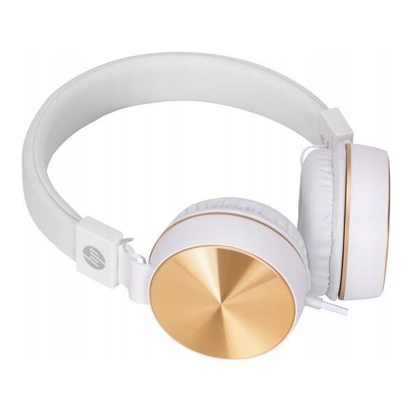 HP DHH-1206 White s�uchawki z mikrofonem, przewodowabia�o-z�ota, klasyczna typ 3,5mm jack