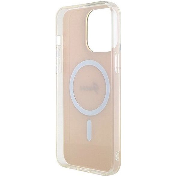 Guess Guess GUHMP15LHITSP iPhone 15 Pro 6.1" różowy/pink hardcase IML Iridescent MagSafe