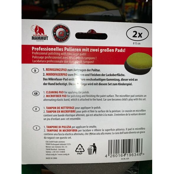 Xantos XANTOS Polierpad-Set (2 Stück) 14222326 4260160000000