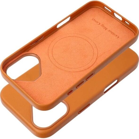 Θήκη OEM LEATHER MAG COVER συμβατή με MagSafe για IPHONE 16 πορτοκαλί 14243401 5903400000000