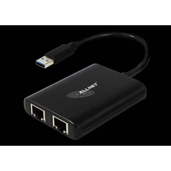 Allnet ALLNET USB 3.0 Type-A Προσαρμογέας Netzwerk 2x + 1x USB 3.0 Hub ALL-NC-2G-102-USB-A ALLTRAVEL* 13691828 4038816218568