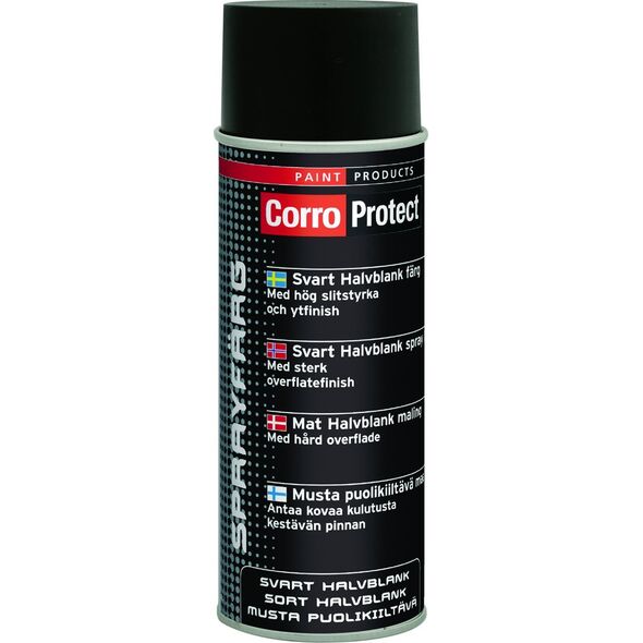 Stickn CorroProtect Spraymaling Halvblank - Sort - 400 ml. 14040729 7314890226000