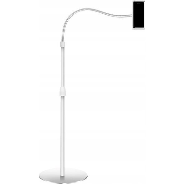 LogiLink Standfuß mit Schwanenhals für Mobilgeräte, silber geignet für 4.7" (11,94 cm) - 12.9" (32,77 cm) Smartphones - 1 Stück (AA0082A)