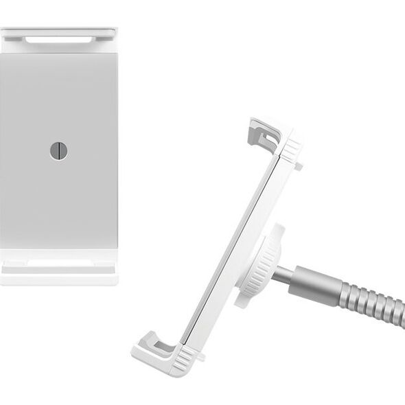 LogiLink Standfuß mit Schwanenhals für Mobilgeräte, silber geignet für 4.7" (11,94 cm) - 12.9" (32,77 cm) Smartphones - 1 Stück (AA0082A)