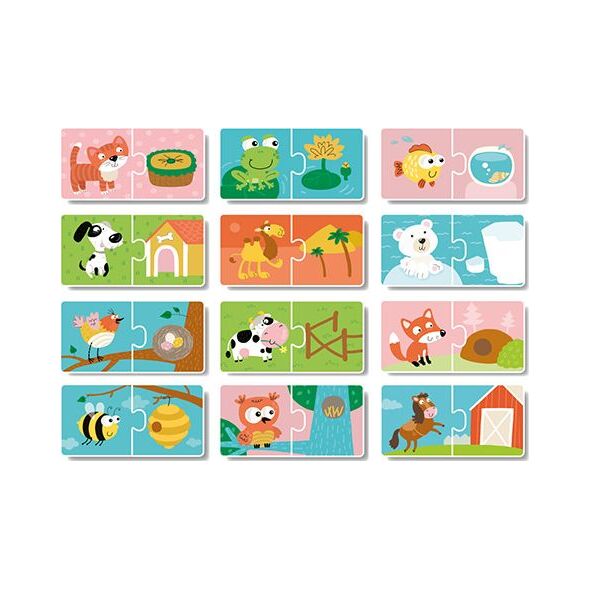 Dodo Puzzle 12x2 Gdzie żyją zwierzęta?