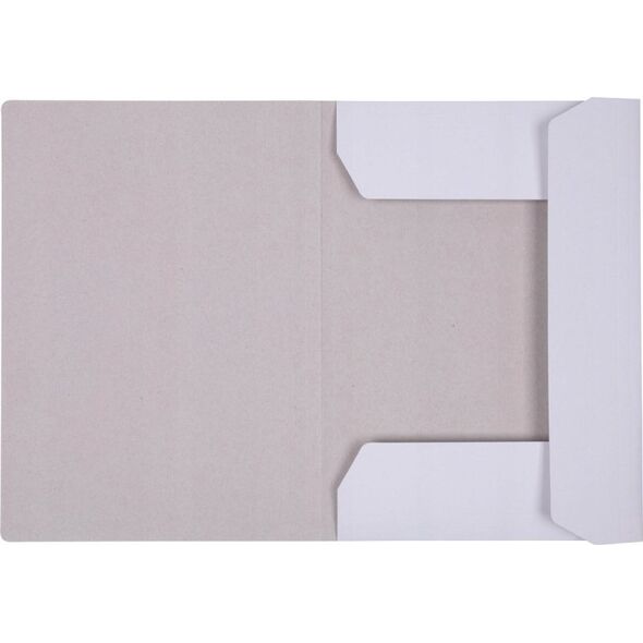 Office Products Teczka z gumką Budget, karton, A4, 250gsm, 3-skrz., biała