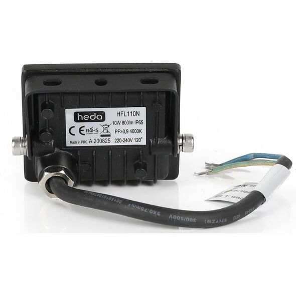 BestService προβολέας LED Lumax Heda Floodlight HFL110N 10W 800lm 4000K 120° IP65 μαύρο 14073149 5901087202941