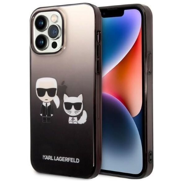 Karl Lagerfeld Etui Karl Lagerfeld do iPhone 14 Pro 6,1" hardcase czarny/black Gradient Ikonik Karl & Choupette