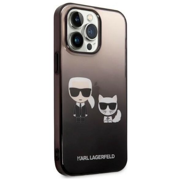 Karl Lagerfeld Etui Karl Lagerfeld do iPhone 14 Pro 6,1" hardcase czarny/black Gradient Ikonik Karl & Choupette