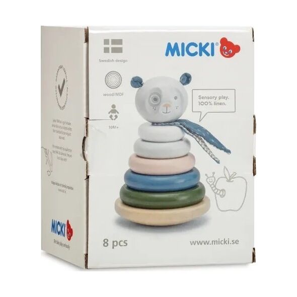 Micki Bear Stacker Toy, Senses 13799990 7315621021840