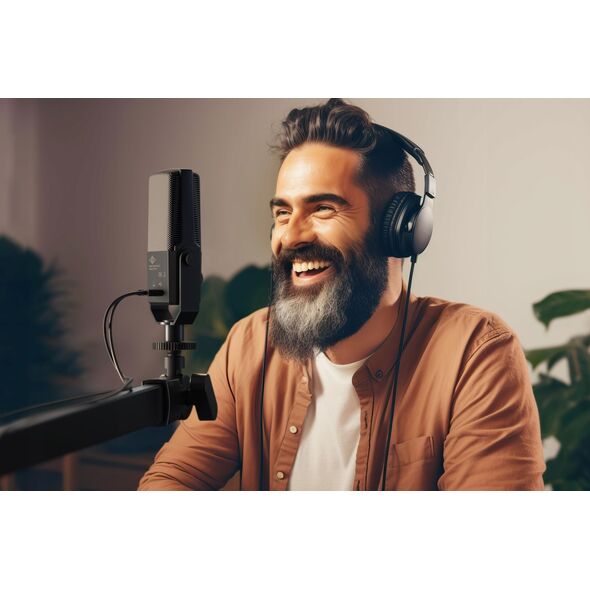 Mikrofon Pojemnościowy GAMINGOWY Studyjny 24bit 192kHz USB-C TYPE-C Statyw / Stream Pro - S1