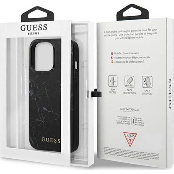 Guess Etui Guess GUHCP13LPCUMABK Apple iPhone 13 Pro czarny/black hardcase Marble