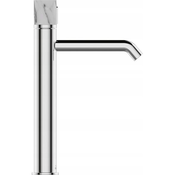 Washbasin faucet INVENA GABRO PLUS, high, chrome, with marble handle
