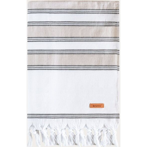 Beach towel BRICINI, 90 x 180 cm, beige, 100% cotton