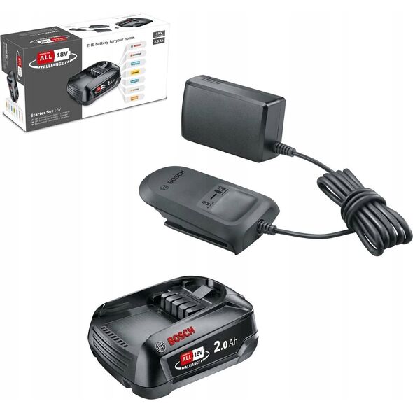 BOSCH. BATTERY 18V 2.0Ah + CHARGER AL18V-20