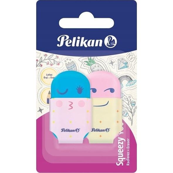 Pelikan 606219 gumka Plastik Wielobarwny 2 szt.